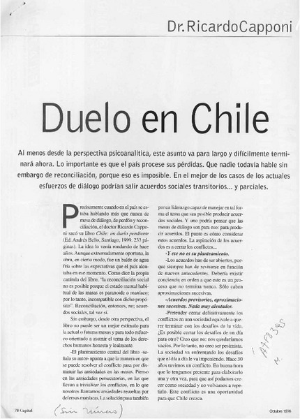 Duelo en Chile (entrevista)