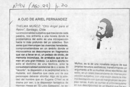 "Otro ángel para el retiro"  [artículo] Ariel Fernández.