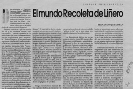 El mundo Recoleta de Liñero  [artículo] Fernando Quilodrán.