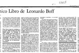 El polémico libro de Leonardo Boff