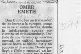 Omer Emeth  [artículo] Alone.