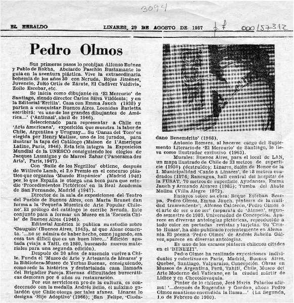 Pedro Olmos  [artículo].