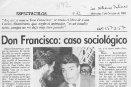 Don Francisco, caso sociológico  [artículo].
