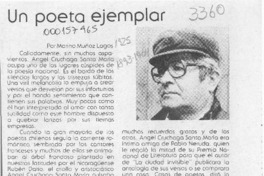 Un poeta ejemplar  [artículo] Marino Muñoz Lagos.