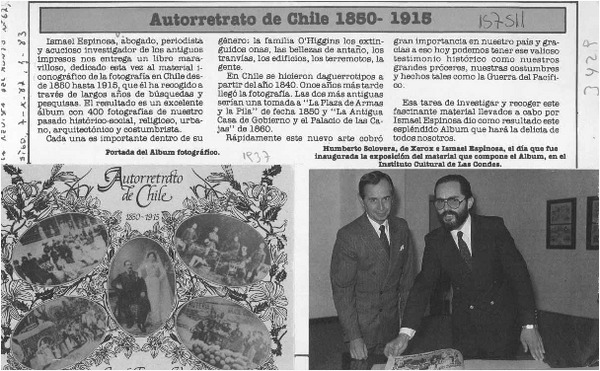 Autorretrato de Chile 1850-1915  [artículo].