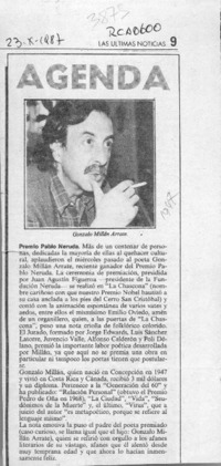 Premio Pablo Neruda  [artículo].
