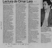 Lectura de Omar Lara