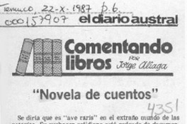 "Novela de cuentos"  [artículo] Jorge Aliaga.