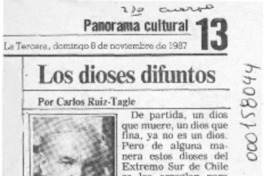 Los dioses difuntos  [artículo] Carlos Ruiz Tagle.