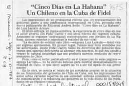 "Cinco días en La Habana" un chileno en la Cuba de Fidel  [artículo].