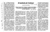 El símbolo de Cortázar  [artículo] Jaime Valdivieso.