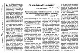 El símbolo de Cortázar  [artículo] Jaime Valdivieso.