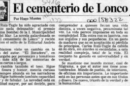 El cementerio de Lonco  [artículo] Hugo Montes.