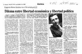 Dilema entre libertad económica y libertad política  [artículo] Maura Brescia.