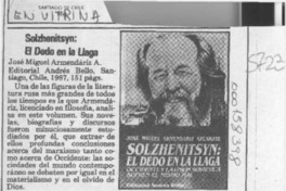 Solzhenitsyn, el dedo en la llaga  [artículo].