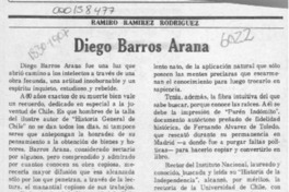 Diego Barros Arana  [artículo] Ramiro Ramírez Rodríguez.