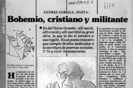 Bohemio, cristiano y militante  [artículo] Carolina Díaz.