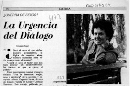 La urgencia del diálogo  [artículo] Ernesto Saul.