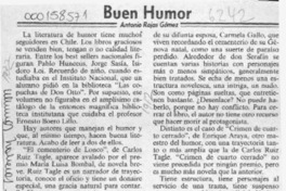 Buen humor  [artículo] Antonio Rojas Gómez.