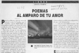 Poemas al amparo de tu amor  [artículo] Graciela Romero.