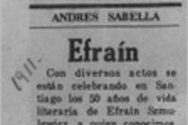 Efraín  [artículo] Andrés Sabella.