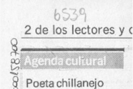 Poeta chillanejo premiado en concurso  [artículo].