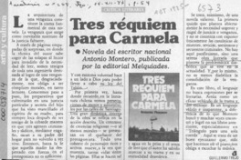 Tres réquiem para Carmela  [artículo] Guillermo Trejo.