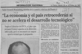 "La economía y el país retrocederán si no se acelera el desarrollo tecnológico"  [artículo] Marcos Robledo.