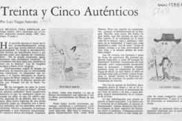 Treinta y cinco auténticos  [artículo] Luis Vargas Saavedra.