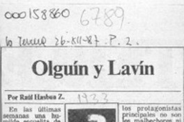 Olguín y Lavín  [artículo] Raúl Hasbún Z.