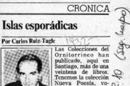 Islas esporádicas  [artículo] Carlos Ruiz Tagle.