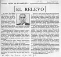 El relevo  [artículo] Gustavo Rivera Flores.