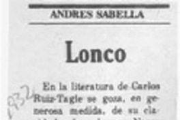 Lonco  [artículo] Andrés Sabella.