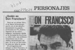 Quién es Don Francisco  [artículo].