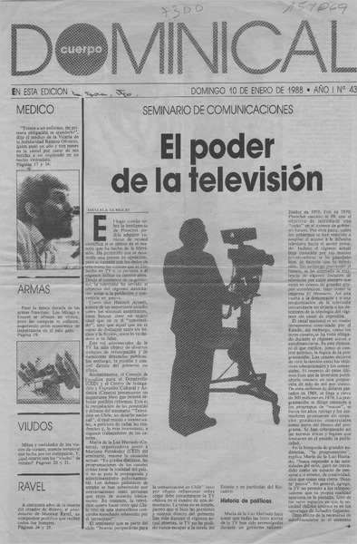 El poder de la televisión  [artículo] Manuela Gumucio.