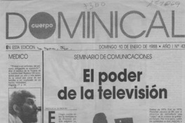 El poder de la televisión  [artículo] Manuela Gumucio.