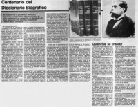 Centenario del "Diccionario Biográfico"
