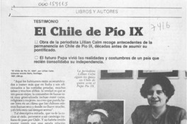 El Chile de Pío IX  [artículo] Jaime Quezada.
