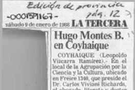 Hugo Montes B. en Coyhaique