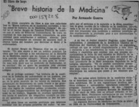 "Breve historia de la medicina"  [artículo] Armando Guerra.
