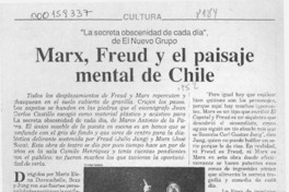 Marx, Freud y el paisaje mental de Chile  [artículo] C. D.