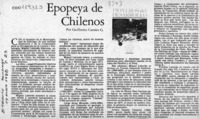 Epopeya de chilenos  [artículo] Guillermo Canales G.