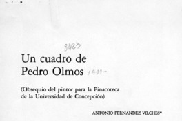 Un cuadro de Pedro Olmos  [artículo] Antonio Fernández Vilches.
