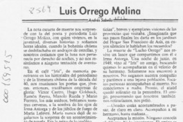 Luis Orrego Molina  [artículo] Andrés Sabella.