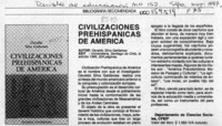 Civilizaciones prehispánicas de América  [artículo].