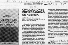 Civilizaciones prehispánicas de América  [artículo].