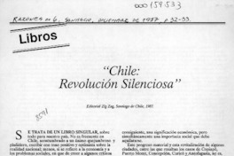 Chile, revolución silenciosa  [artículo] Raúl Bertelsen Repetto.