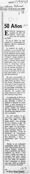 50 años  [artículo] Mario Cánepa Guzmán.