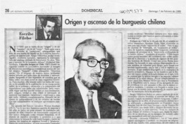 Origen y ascenso de la burguesía chilena  [artículo] Filebo.