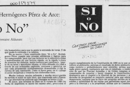 "Sí o No"  [artículo] Arturo Fontaine Aldunate.